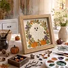 Pumpkin Ghost Glass Mosaic DIY Craft Kit &ndash; Framed Halloween Wall Art