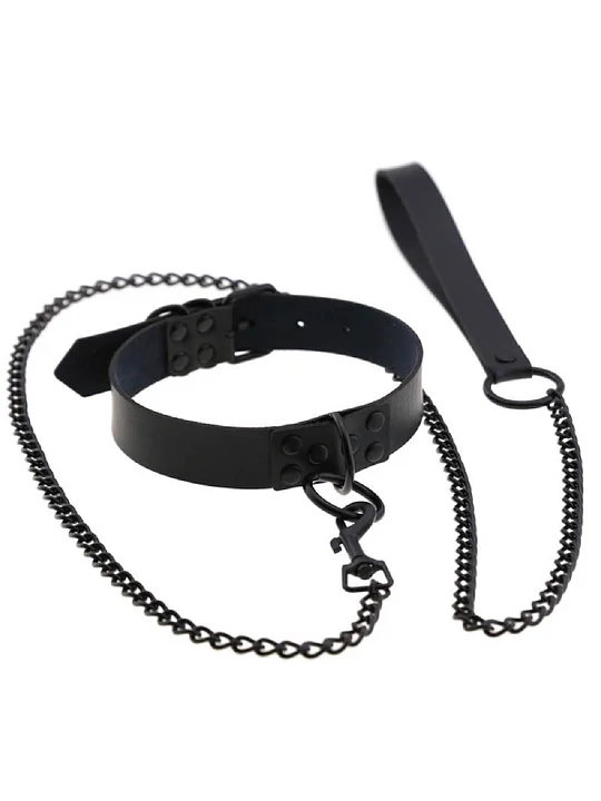 Bra Strap Bracelet Traction Choker Metal Link Jewelry Rope Kitty