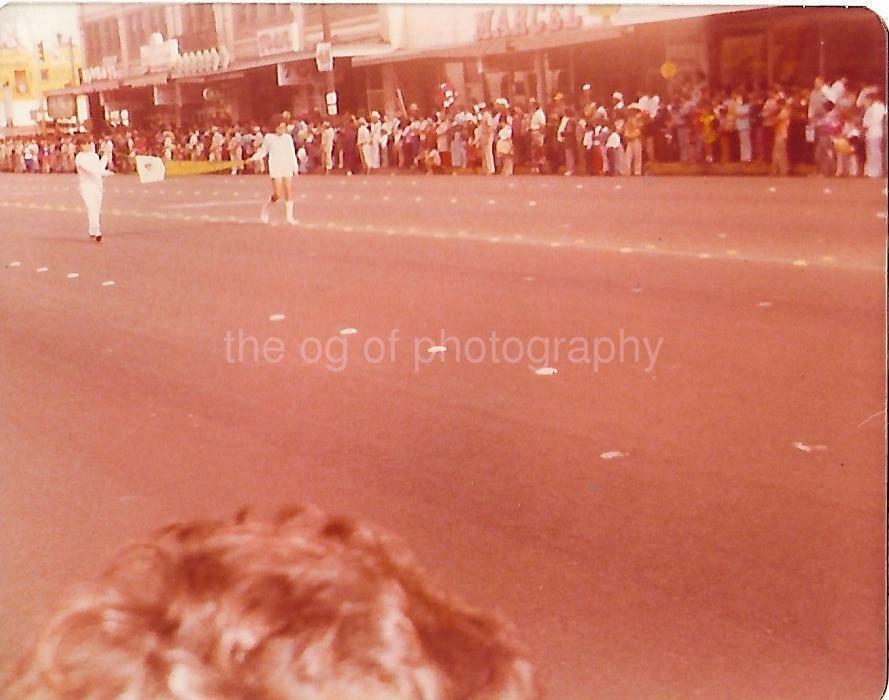 FOUND Photo Poster painting Color PARADE HEAD Original Snapshot 1970's 14 17 Z