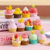 6 PACKS Adorable Cupcakes 7in1 Erasers Set for Kids Student Office Exam Reward Stationery Gift