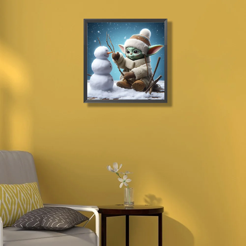 Diamond Painting - Full Round Drill - Snow Yoda(Canvas|50*50cm)