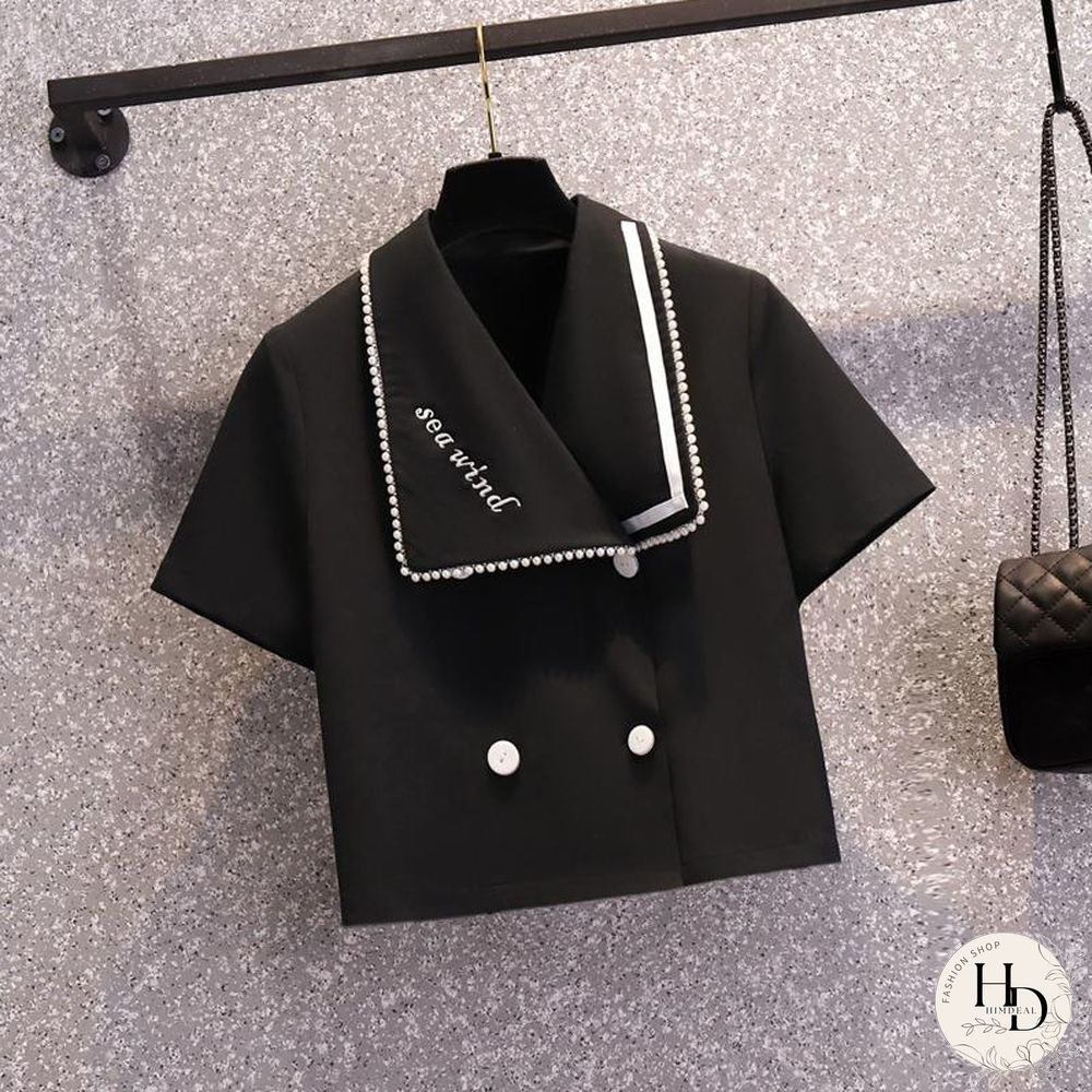Chic Lapel Coat+Button Skirt P10755