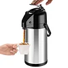PARACITY Upgraded Airpot Coffee Carafe with Double Pump, Stainless Steel Drink Dispenser for Hot/Cold Beverage with Lazy Susan Base, Coffee Termos Para Cafe for Hot Cocoa for Parties
