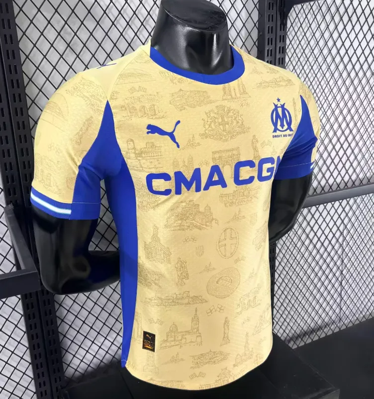 2025/2026 Player Version Olympique de Marseille Fourth Away Football Jersey 1:1 Thai Quality
