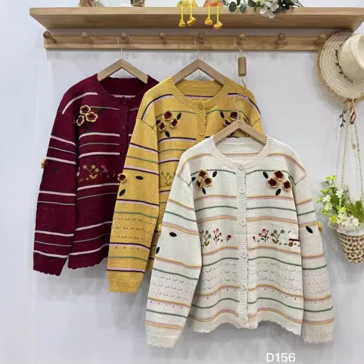 Chicfifth Sweater Women Winter Long Sleeve High Quality Autumn Vintage Top Knitted Cardigan