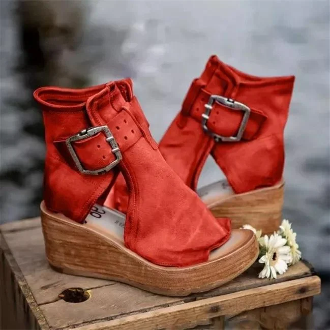 Women European And American High Top Platform Fish Mouth Sandals Shoes