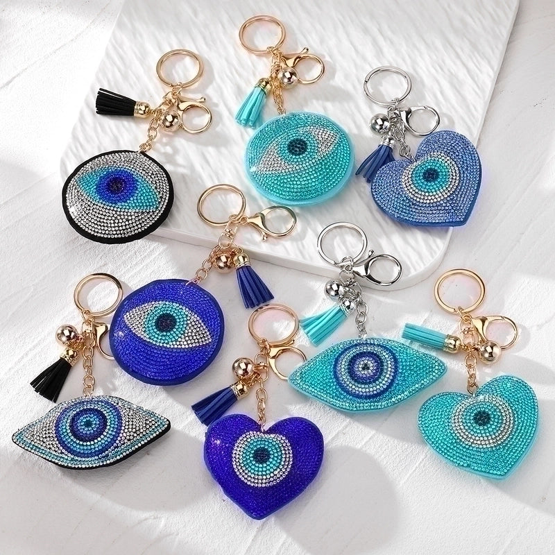 Vintage Style Minimalist Eye Pu Leather Keychain