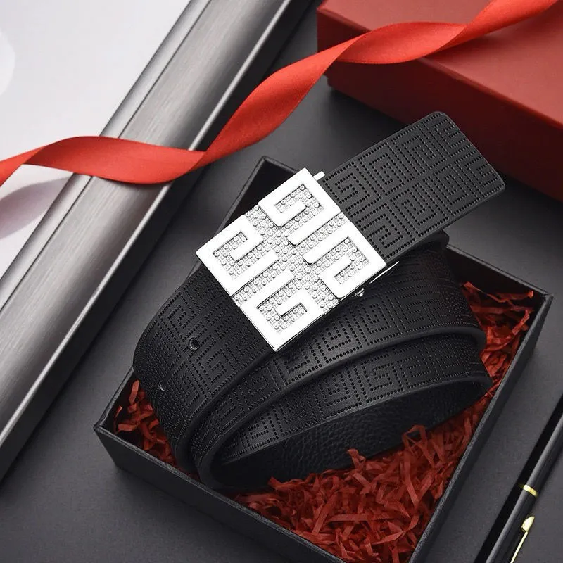 Belt New High-end Smooth Genuine Leather Classic Men's Belt Cowhide Casual Business Versatile Fashion Trendy Belt