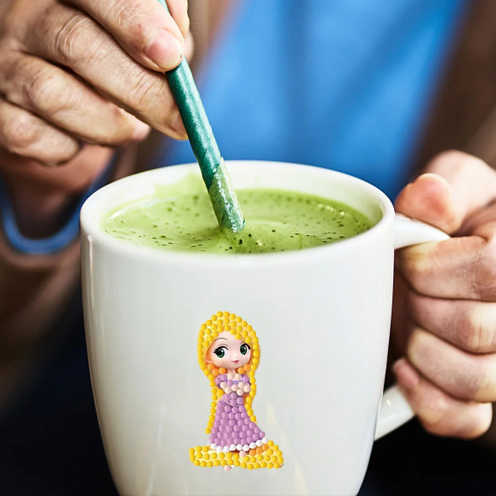 1Set 5D Diamond Painting Stickers Kit DIY Cartoon Cup Phone Decor Gift