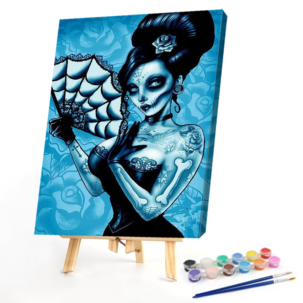 

40*50CM - Paint By Numbers - The Skeleton Woman, 501 Original