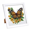 5D DIY Partial Special Shaped Drill Diamond Painting Kit Butterfly Decor With Frame Kit 18x18cm