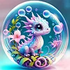 Crystal Ball Zodiac-Dragon-11CT Stamped Cross Stitch 40*40cm/15.75*15.75in