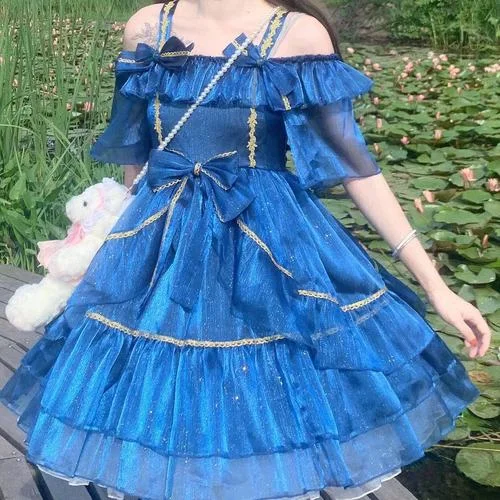 Blue Lolita Sparkling Jsk Dress PE140