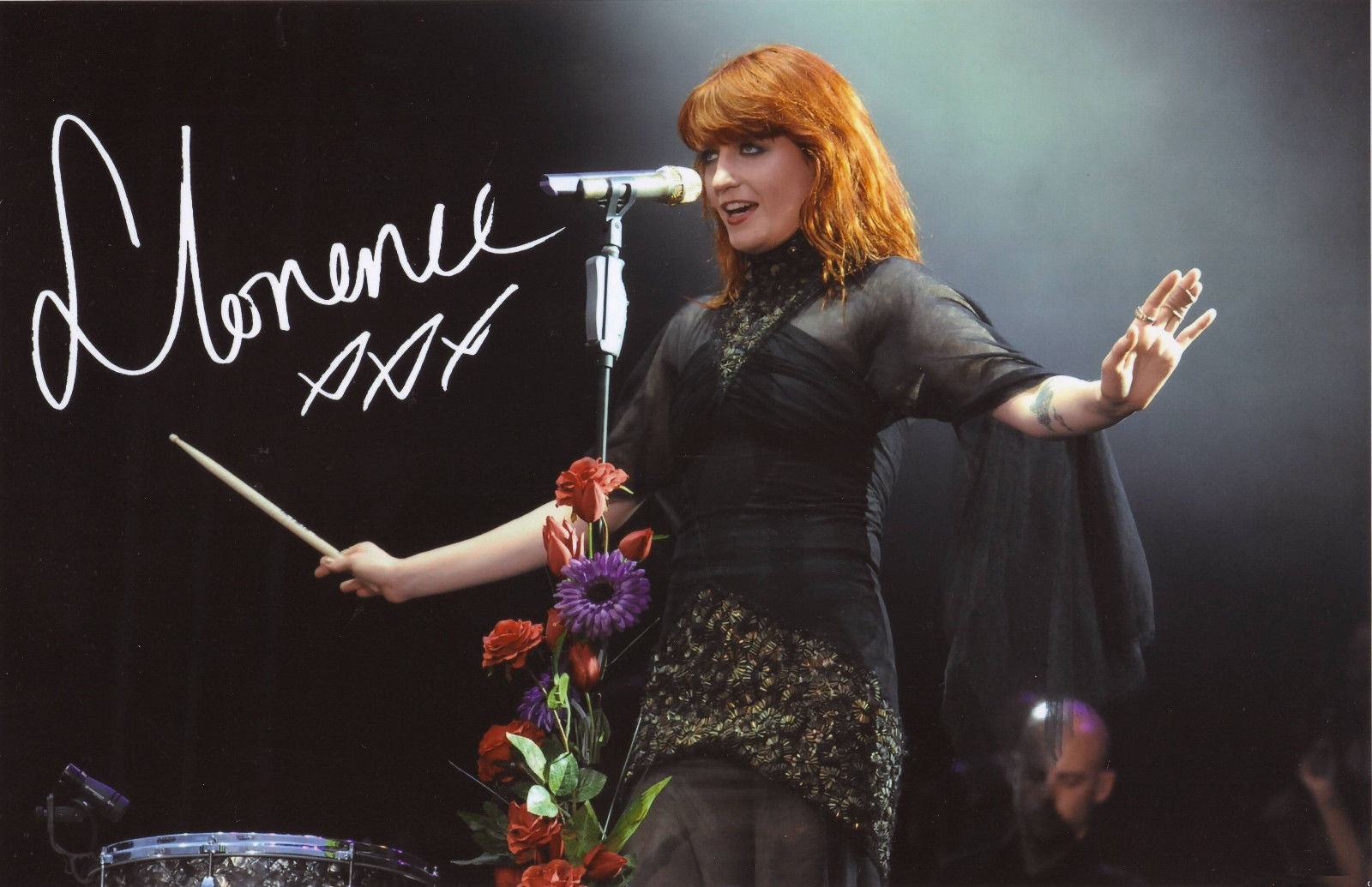 FLORENCE AND THE MACHINE WELCH AUTOGRAPH SIGNED PP Photo Poster painting POSTER