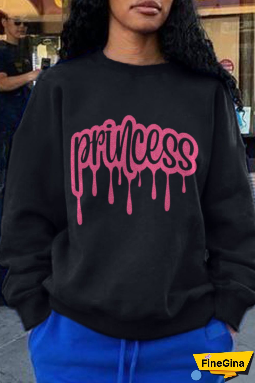 Grey Fashion Street Print Patchwork Letter O Neck Tops