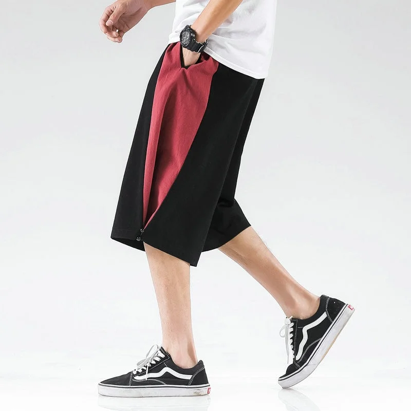 Men Harajuku Style Bermuda Shorts Men Streetwear Shorts Mens 2020 Summer Elasticated Waist Beach Shorts Male Large Size M-5XL