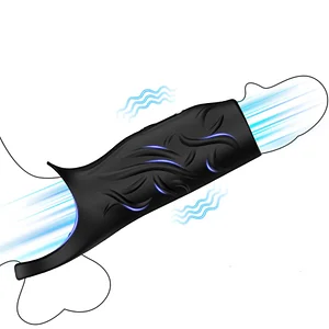 10 Frequency Strong Shock Penis Sleeve With Penis Ring