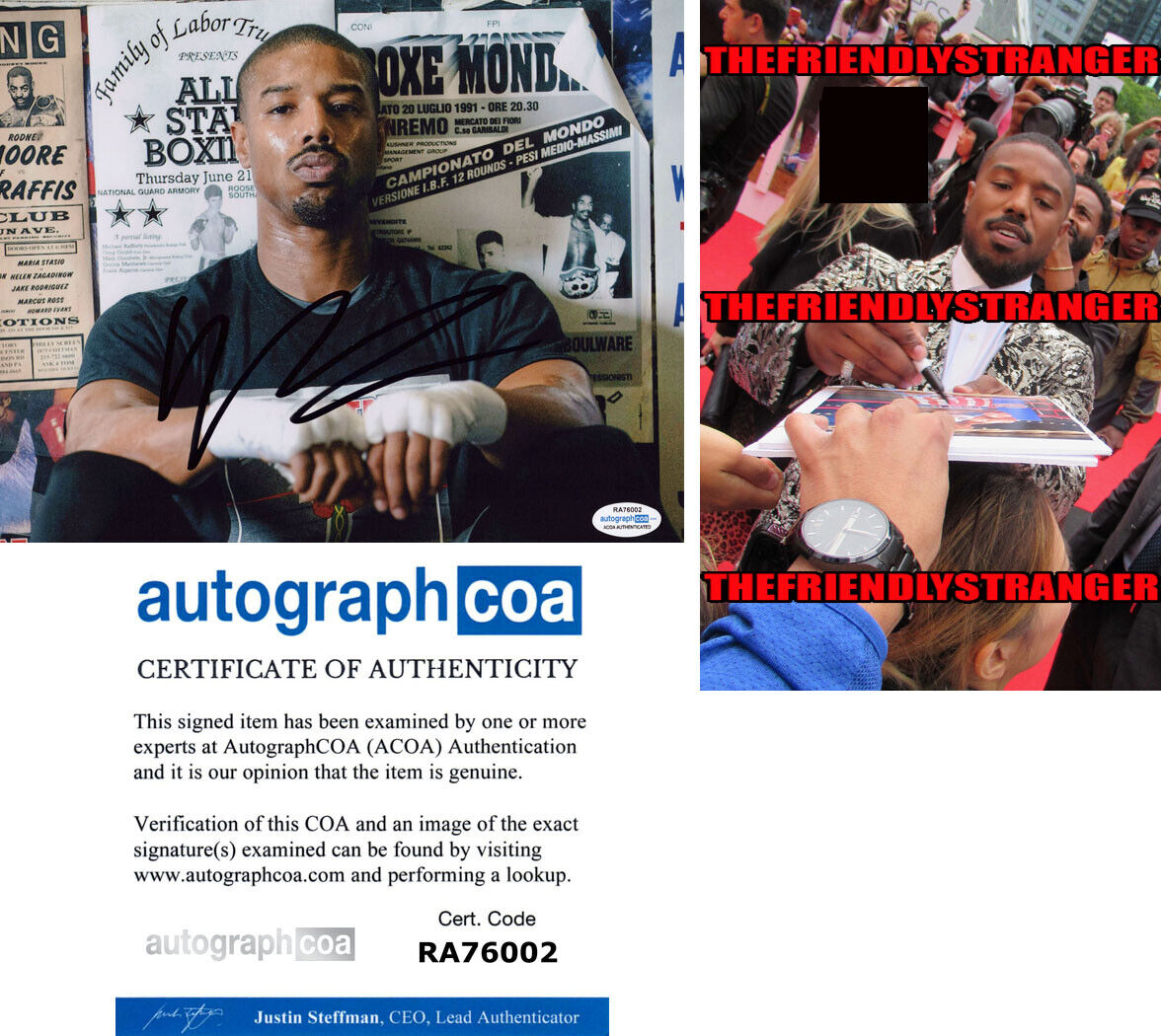 MICHAEL B JORDAN signed Autographed CREED