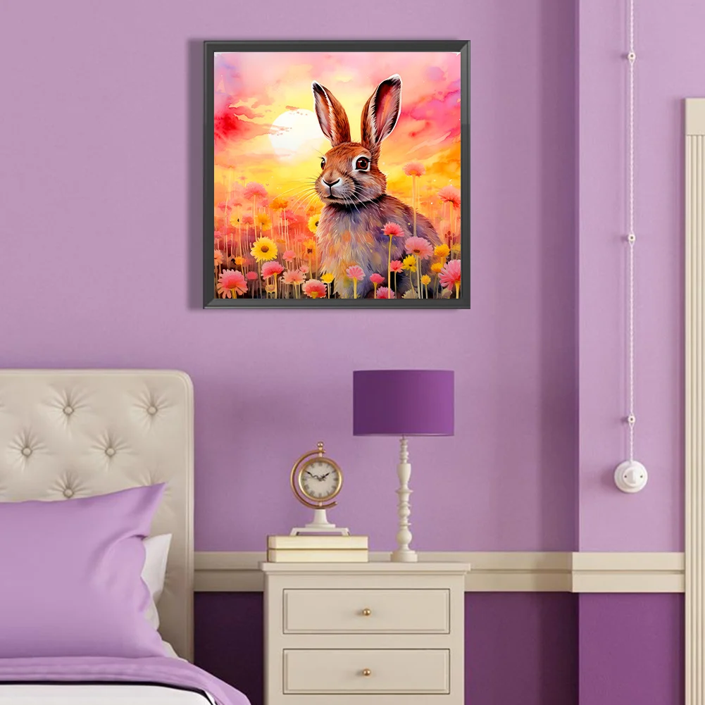 Diamond Painting - Full Round Drill - Daisy Rabbit(Canvas|40*40cm)