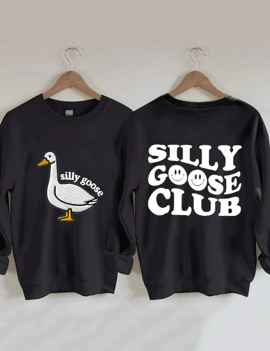 Silly Goose Club Embroidered Sweatshirt