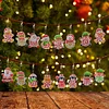 16pcs Christmas Penguin Diamond Painting Double Sided Keychains