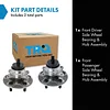 TRQ Front Wheel Hub Bearings Assembly Set Compatible with 2007-2017 Lexus LS460