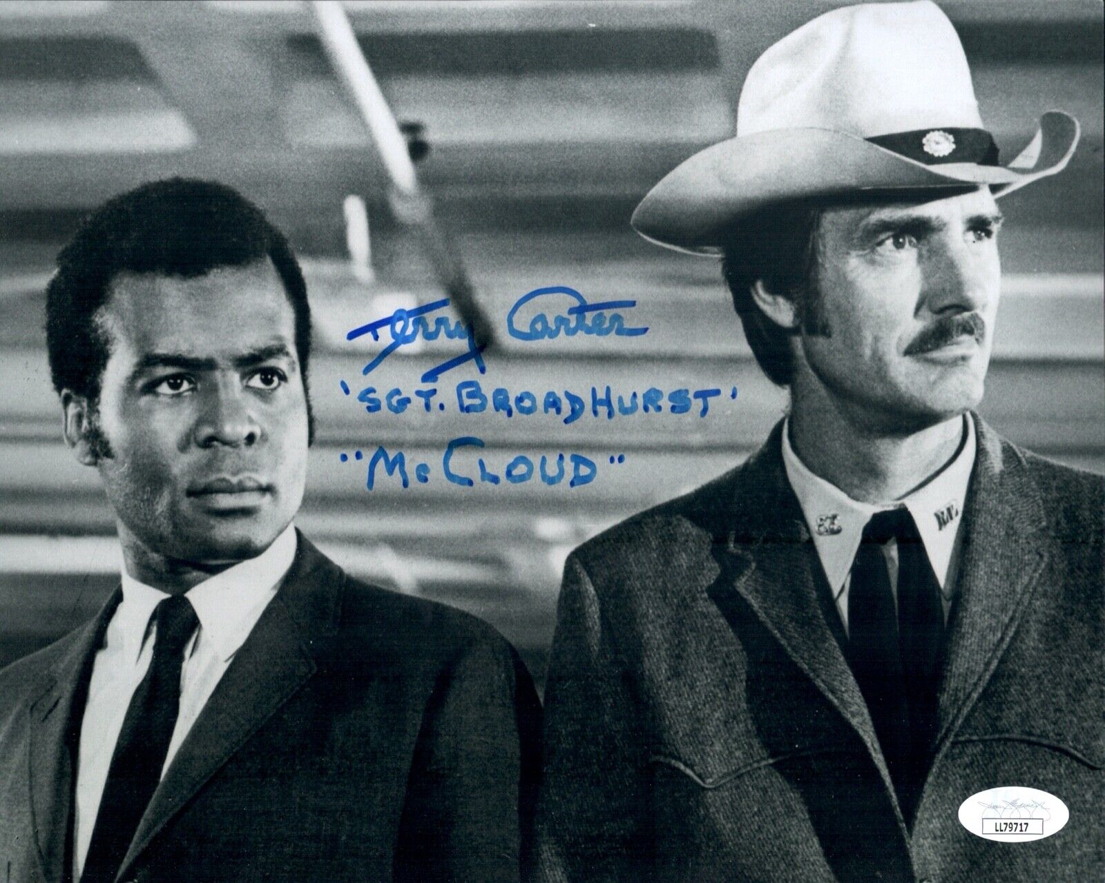 TERRY CARTER Signed McCLOUD 8x10 Photo Poster painting JOE BROADHURST Autograph JSA COA Cert