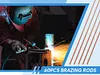60 Pcs 5% Silver Brazing Rods - 1.3x3.2x250mm Flat Solder Alloy for HVAC & Plumbing Welding (Boxed)