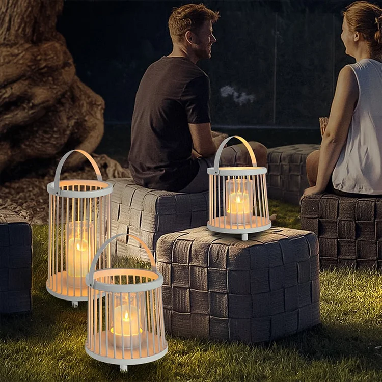 Outdoor Waterproof Garden Light Rechargeable Portable Cage Landscape Lighting with US Plug - Appledas