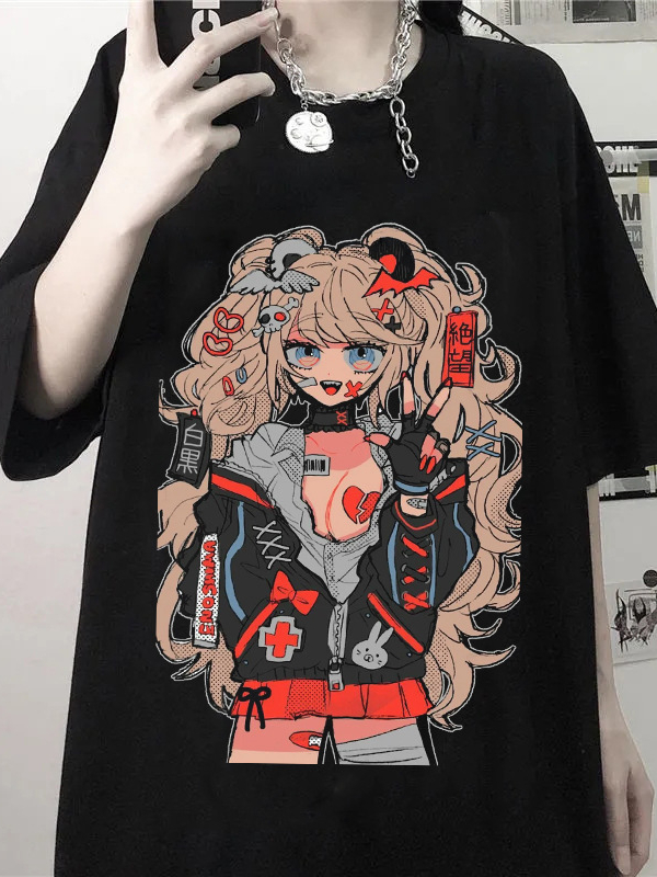 Statement Punk Girl Printed T-shirt