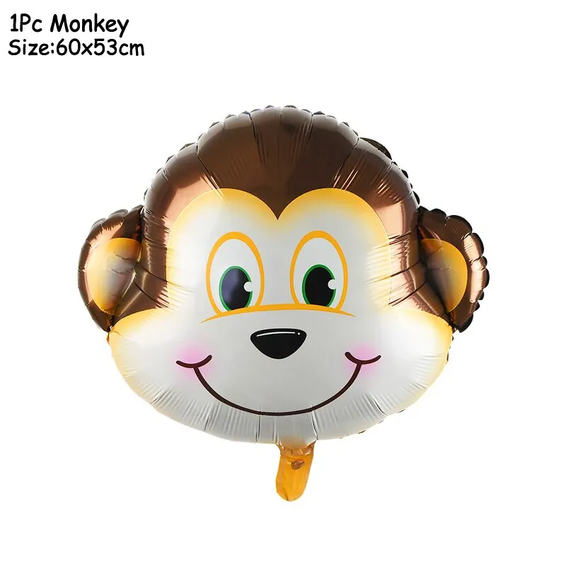 Wild One Jungle Party Animal Balloons Disposable Tableware Kids 1st Forest Safari Birthday Party Decoration Baby Shower Supplies