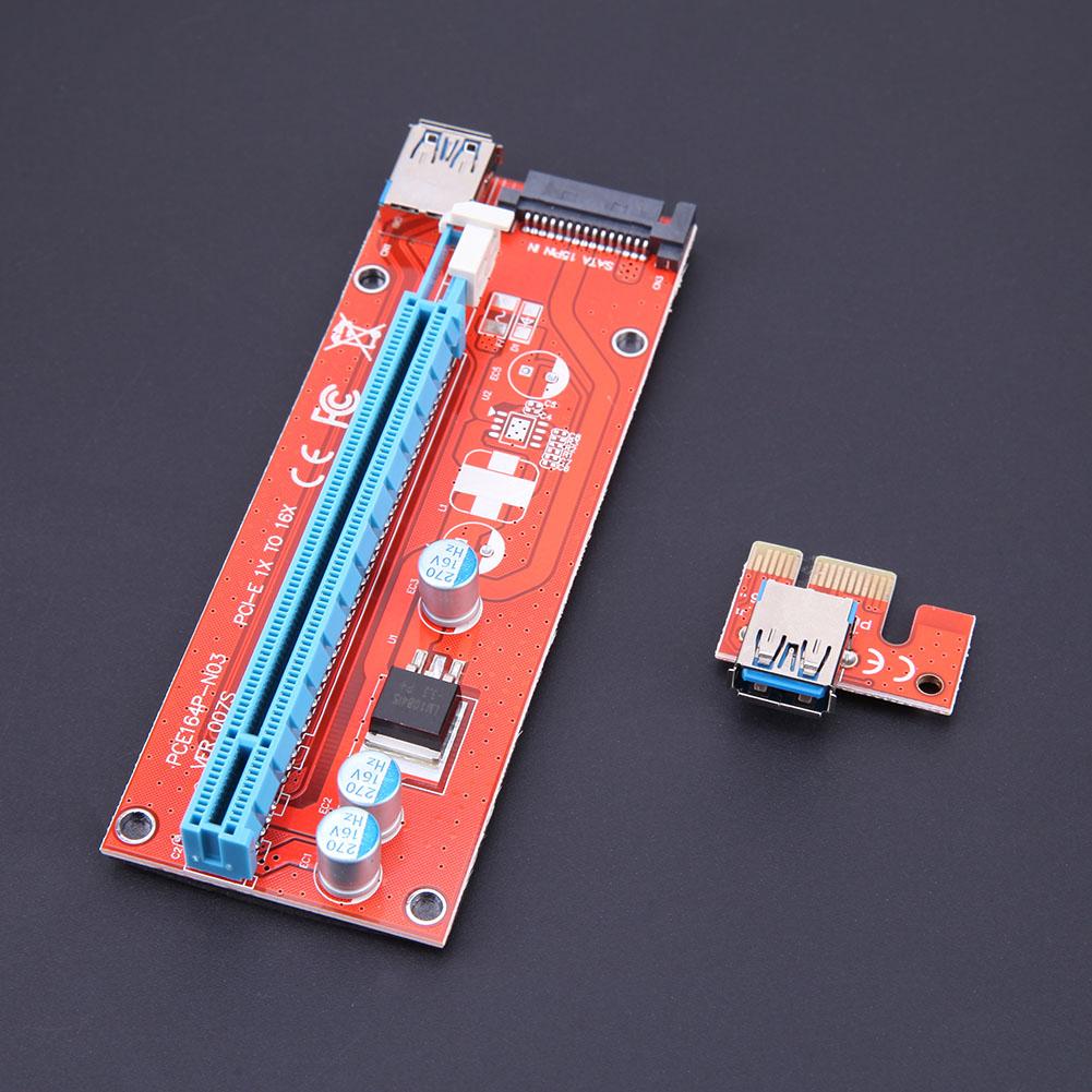 

60cm 007S PCI-E Riser 1X 16X USB3.0 Adapter Card Cable Wire for BTC Miner, 501 Original