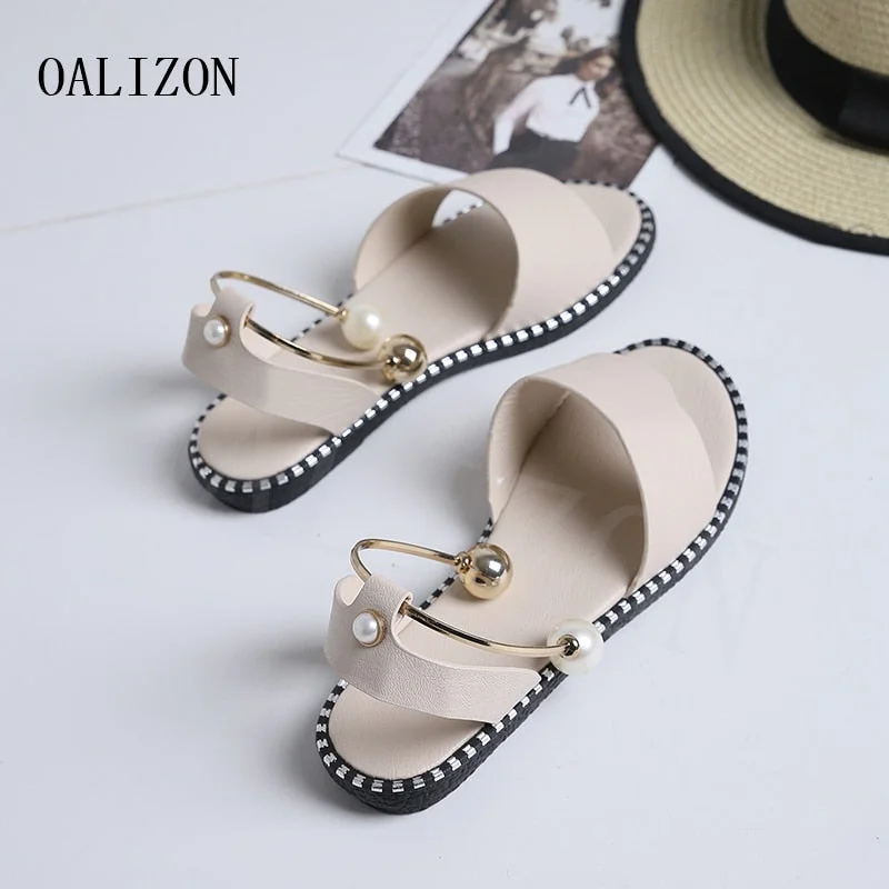 Women Sandals PU Leather Sexy Flats Women Shoes Flip Flops 2022 Summer New Designer Slides Pointed Cozy Dress Sandalias Slippers