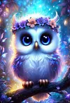 Luxury AB Velvet Diamond Painting Kit - Owl