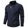 Men's Casual Half-zip Stand Collar Sweater by Inlyline