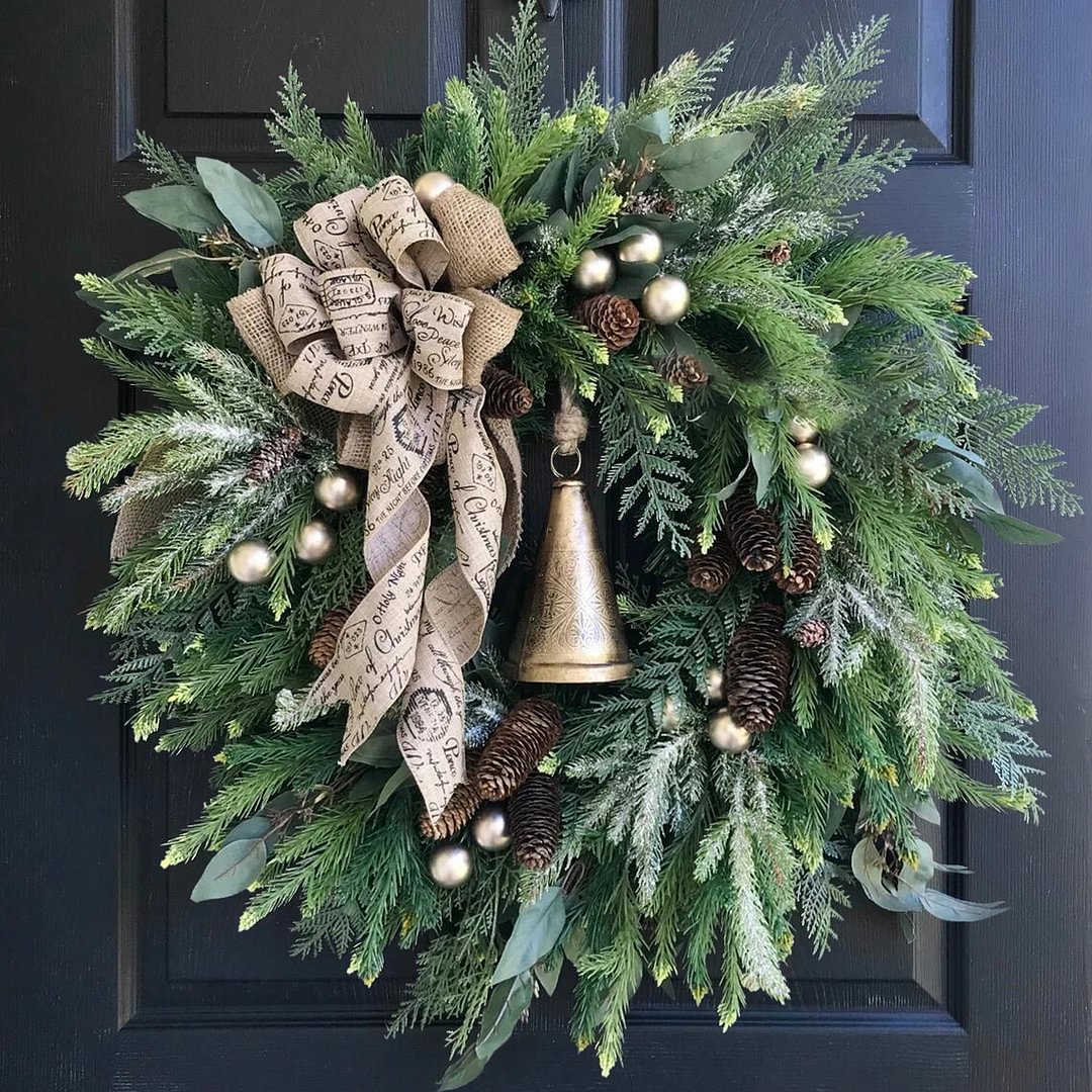 🔥Fall Hot Sale 49% Off🔥🔔Christmas wreath swag bells🔔