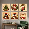Christmas Needlepoint Kit 14CT Stamped Cross Stitch 30x30cm tapestrymarket