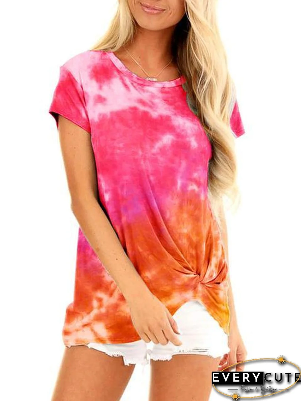 Tie-Dye Round Neck T-Shirt