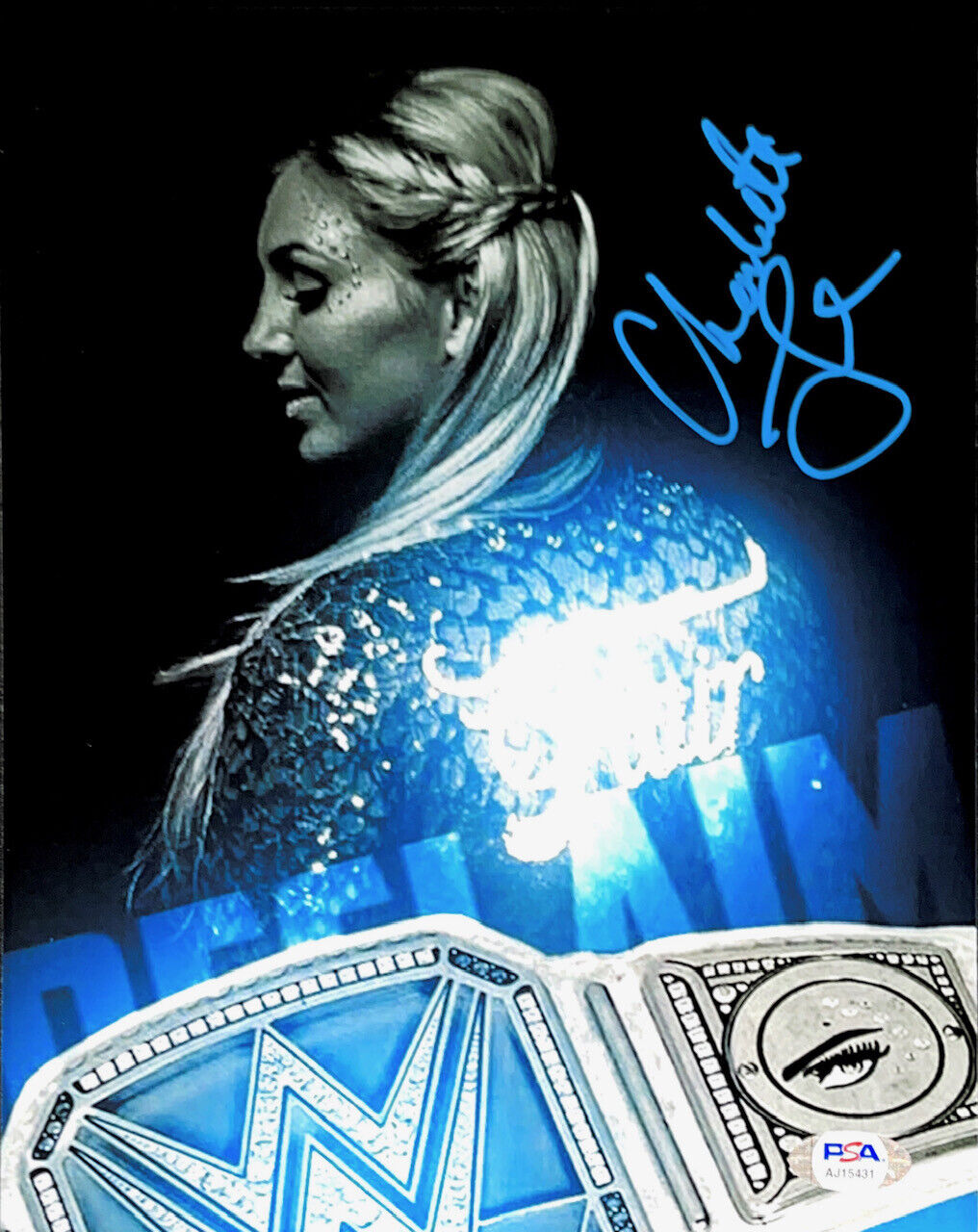 WWE CHARLOTTE FLAIR HAND SIGNED AUTOGRAPHED 8X10 Photo Poster painting WITH PROOF AND PSA COA 18