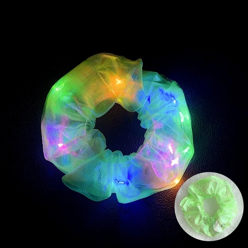 Halloween Novelty Women’S Solid Color Artificial Crystal Luminous Hair Tie