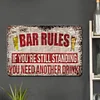 Bar Rules - Vintage Metal Signs - 20*30cm - Warning