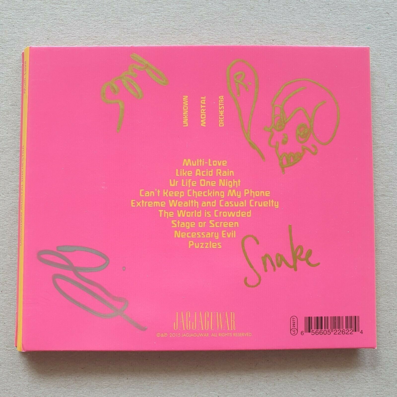 UNKNOWN MORTAL ORCHESTRA - MULTI-LOVE Full Band Signed Autographed CD