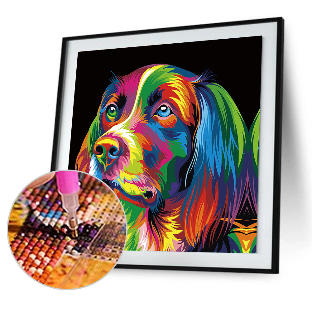 

30*30CM-Round Drill Diamond Painting-Dog, 501 Original