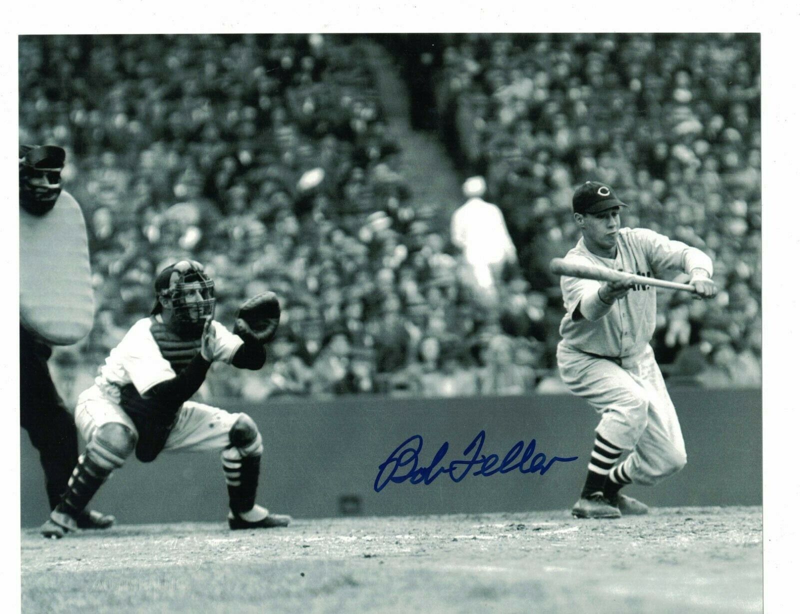 Bob Feller Cleveland Indians HOF Signed 8x10 Baseball Photo Poster painting W/Our COA LML202