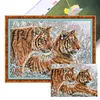 Two Tigers-14CT Stamped Cross Stitch 55*40cm/21.65*15.75in tapestrymarket