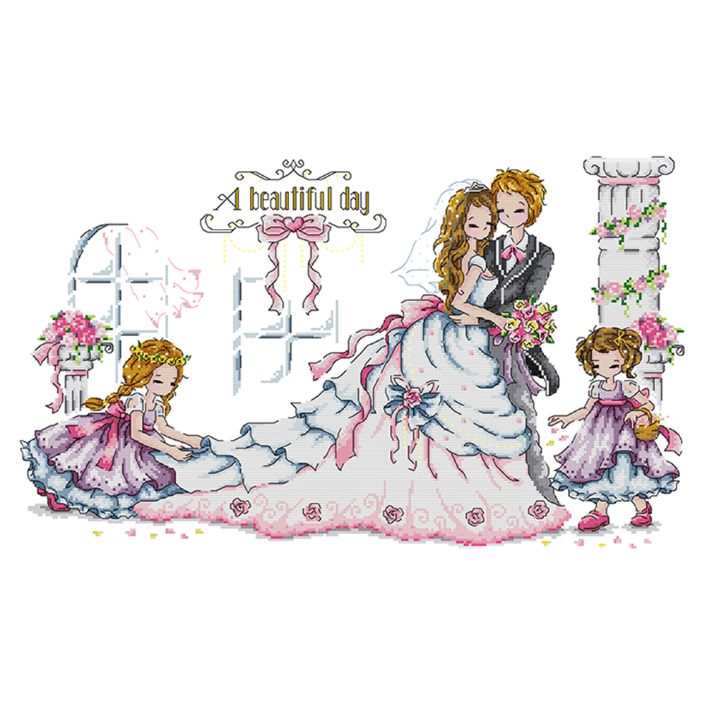 

Good Day - 14CT Stamped Cross Stitch - 57*36CM, 501 Original