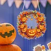 Halloween Pumpkin DIY Acrylic 5D Crystal Diamond Gem Art Hanging Ornament for Home Wall Decor