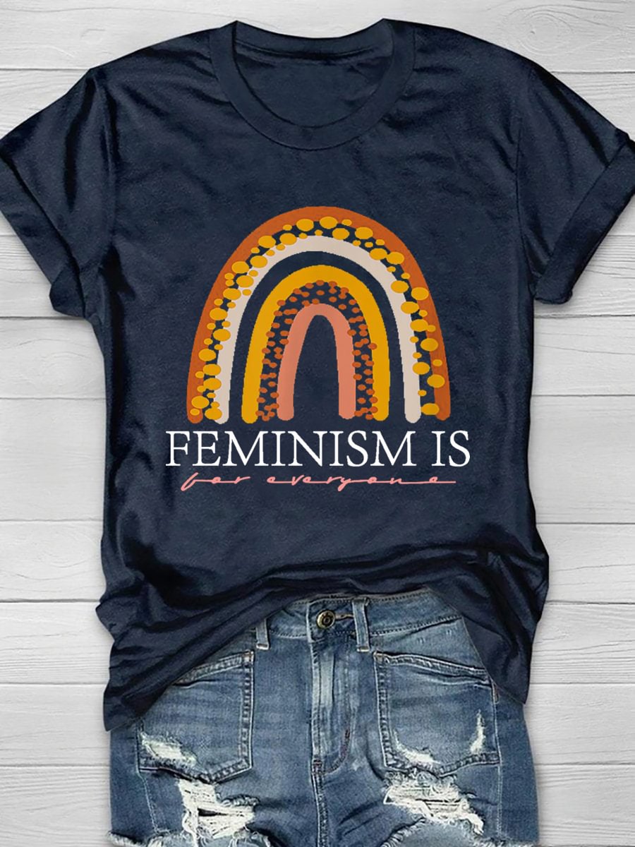Feminism is For Everyone Print Short Sleeve T-shirt