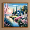 Diamond Painting-DIY Full Round Drill Reed Lakeside Cottage