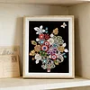 Framed Pearl Diamond Painting - Special Shaped - Colorful Flower Baskets (17x22cm)